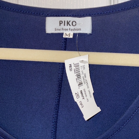 NWT PIKO Long Sleeve Shift Dress - Navy - Picture 3 of 4